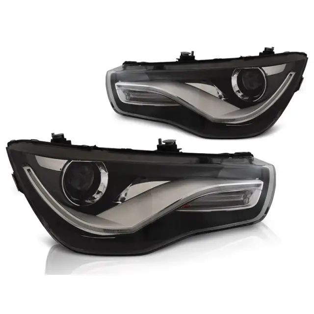 Phares Vrais DRL Noirs Avant pour Audi A1 2004-2014 Acheter Direct
