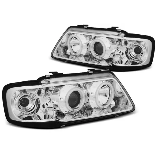 Phares Angel Eyes CCFL Chrome avant pour Audi A3 8L 1996-2000 Affaire À Saisir