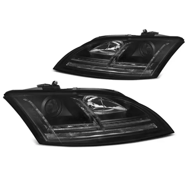 Nouvel Arrivage Phares LED Noirs Séquentiels pour Audi TT 2006-2010 8J