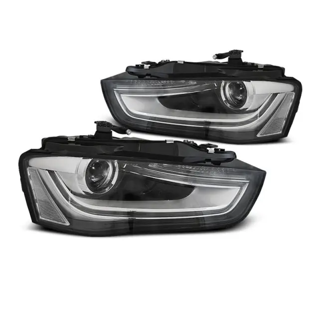 Phares DRL Noirs Avant pour Audi A4 B8 2012-2015 Nouvelle Collection