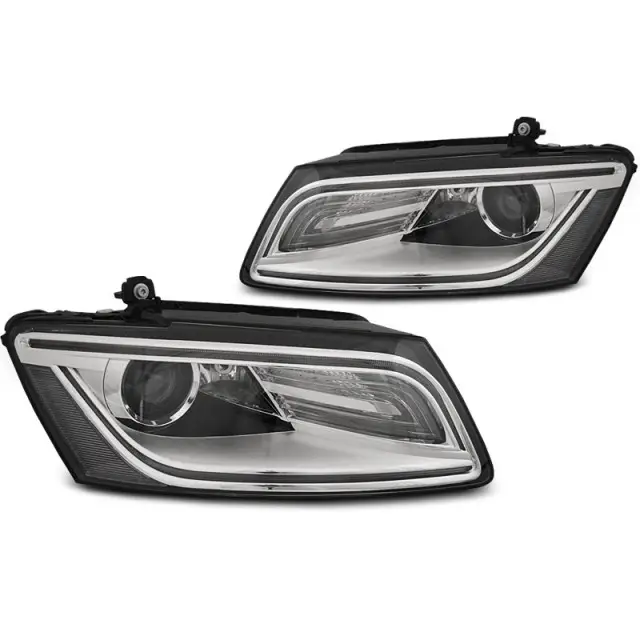Haute Qualité Phares DRL Chrome Avant pour Audi Q5 2012-2017