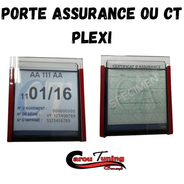 Support Porte certificat d'assurance simple neutrefond noir Prix Choc