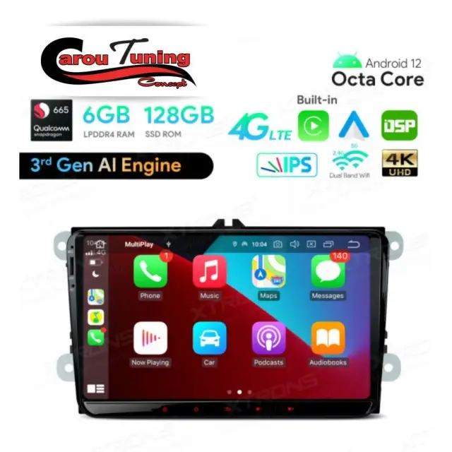 Autoradio Android 12 pour VW amarok -Golf 6 - polo6r, Seat, Skoda Acheter En Ligne