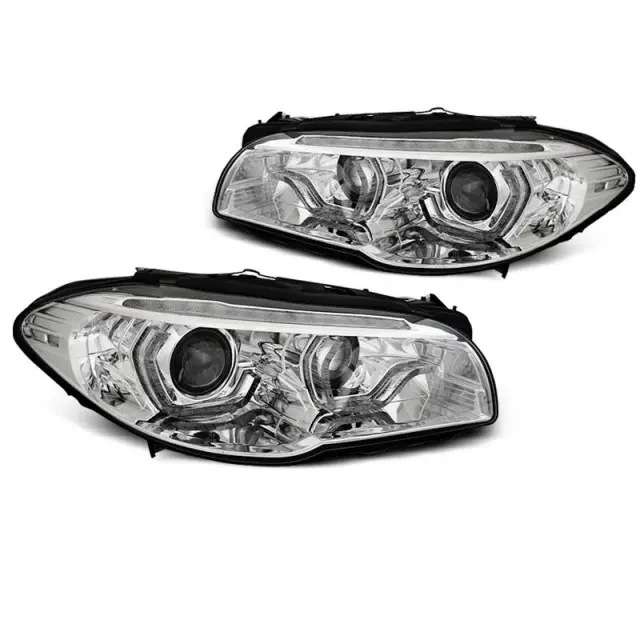 Dernière Chance Phares Xenon Yeux d'Ange LED DRL Chrome pour BMW F10/F11 LCI 13-16