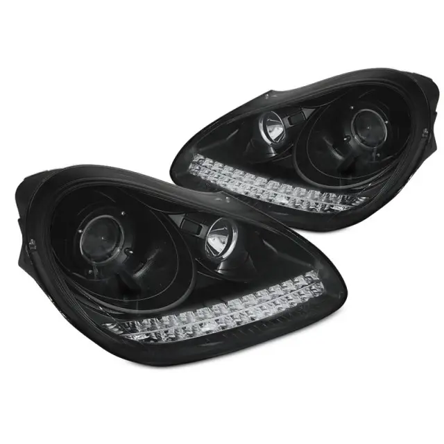 Phare Noir HID Xenon Avant pour Porsche Cayenne 2002-2006 Seulement Aujourd’hui
