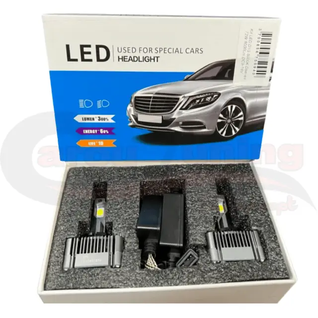 Commander Maintenant Kit Ampoules LED D8S D8R 55W Plug and Play Canbus 72W, 8000LM, 6000K