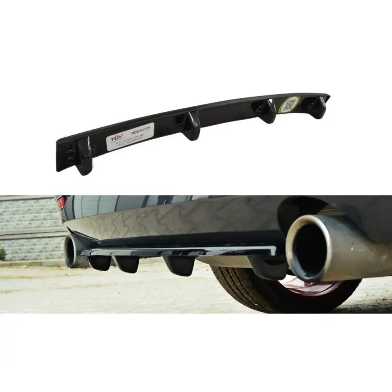 Rear Splitter for BMW 4 Coupe / Gran Coupe / Cabrio M-Pack F32 / F36 / F33 (with vertical bars) Dernière Chance