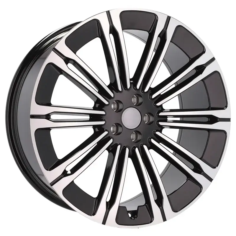 Livraison Gratuite 4 jantes 8.5 19 5x108 design Land RoverNoir Brillant