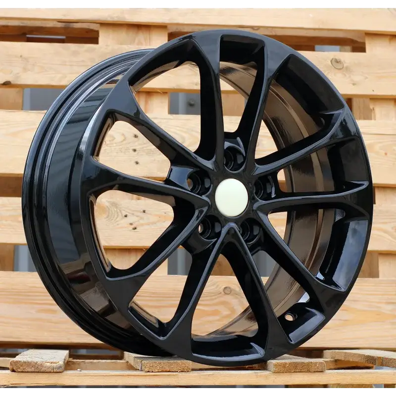 Achat Immédiat 4 jantes 7.5 17 5x108 design Ford Fluotournage Noir Brillant