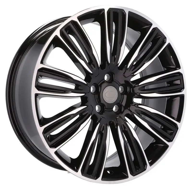 4 jantes 9.5 22 5x120 design Land Rover Fluotournage Noir Brillant Meilleure Vente