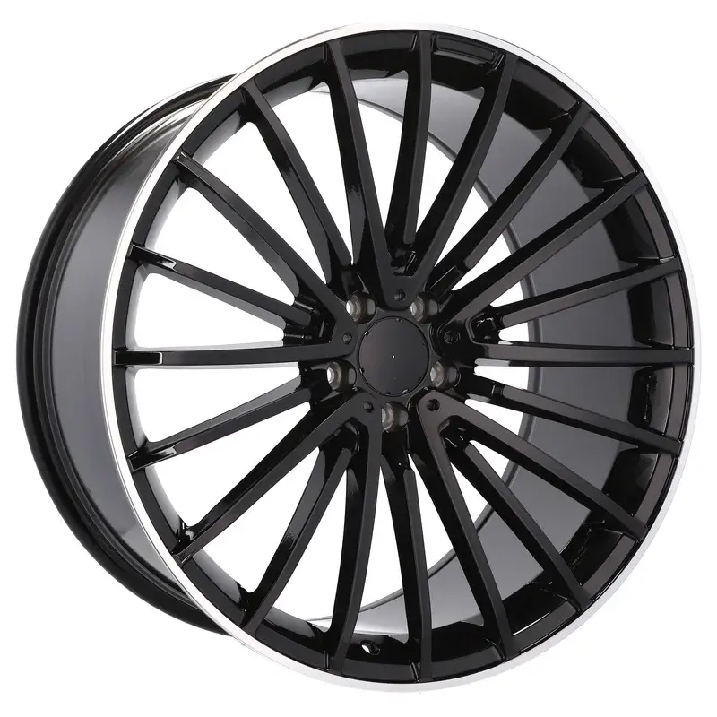 4 jantes 8.0 18 5x112 design Mercedes Fluotournage Noir Brillant Offre Spéciale