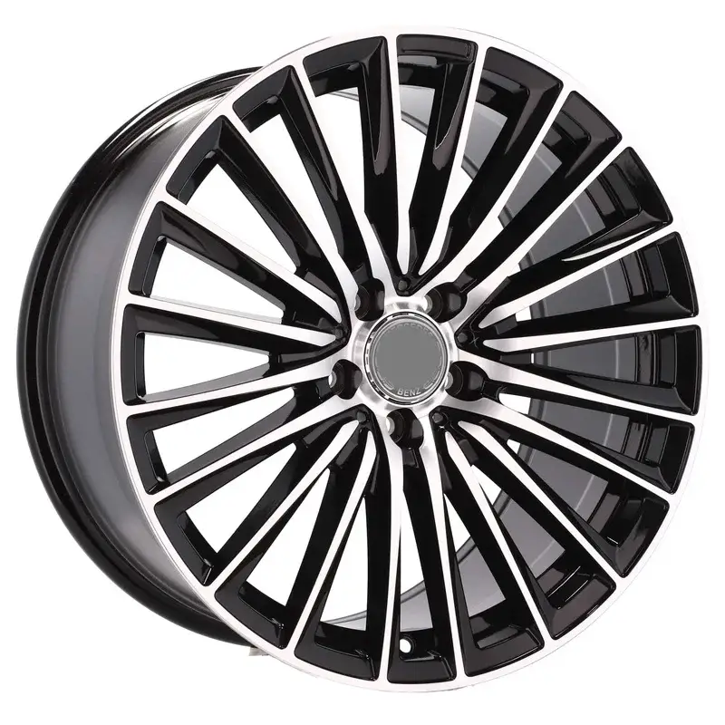 Certifié 4 jantes 8.5 20 5x112 design Mercedes Fluotournage Noir Brillant