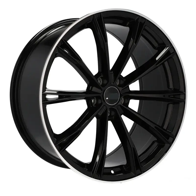 4 jantes 9.0 20 5x112 design Audi Fluotournage Noir Brillant Populaire