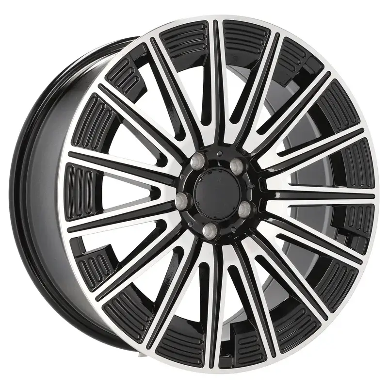 Prix Choc 4 jantes 8.0 18 5x112 design Mercedes Fluotournage Noir Brillant