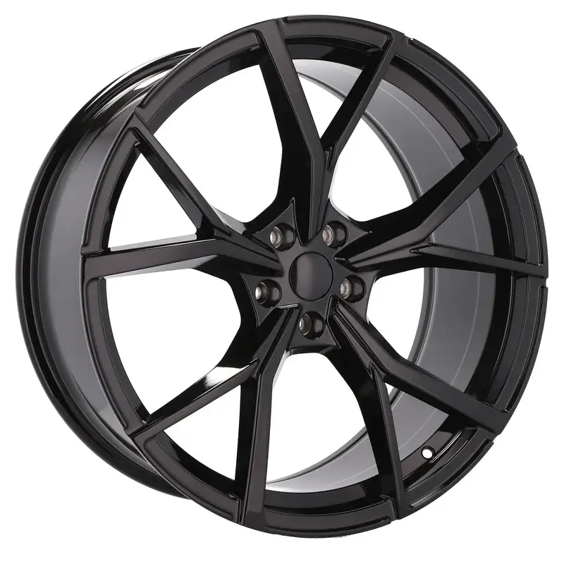 4 jantes 8.0 18 5x112 design Volkswagen Fluotournage Noir Brillant Paiement Sécurisé