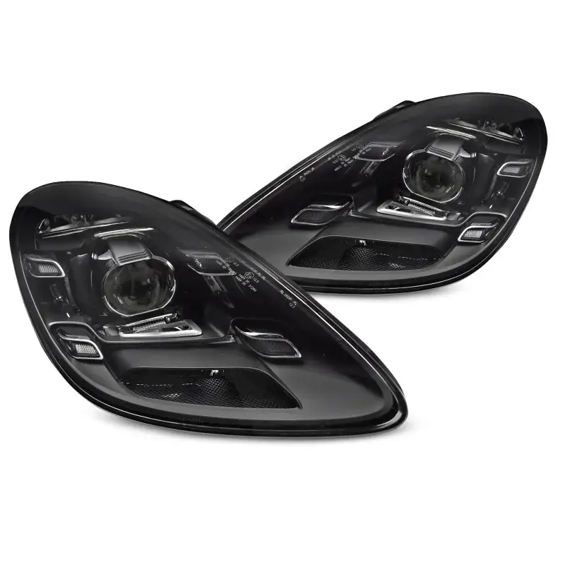 Solde Phare LED Noir Avant pour Porsche Boxster Cayman 718 2016-