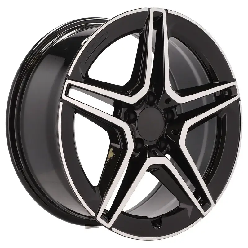 Offre Limitée 4 jantes 8.5 19 5x112 design Mercedes Fluotournage Noir Brillant