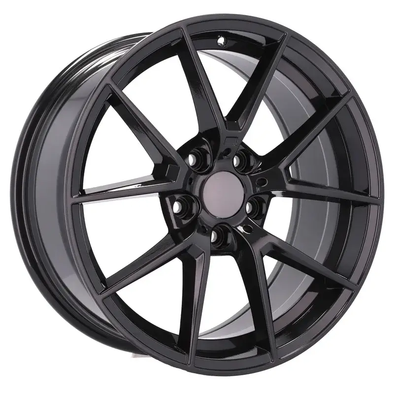 4 jantes 8.0 18 5x120 design BMW Fluotournage Noir Brillant Populaire