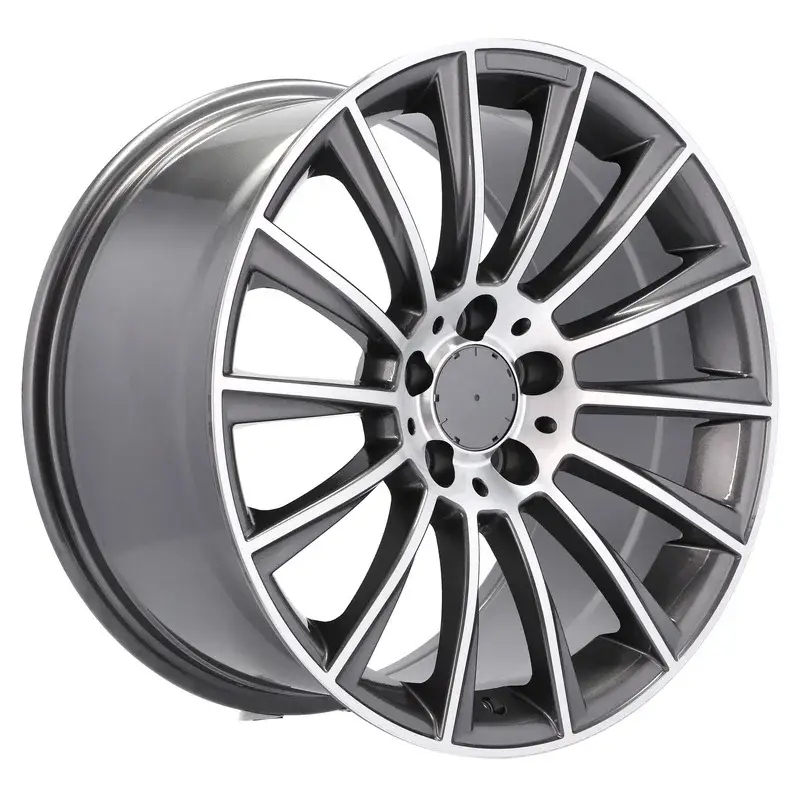 Remise 4 jantes 8.0 18 5x112 design Mercedes Fluotournage Gris Brillant