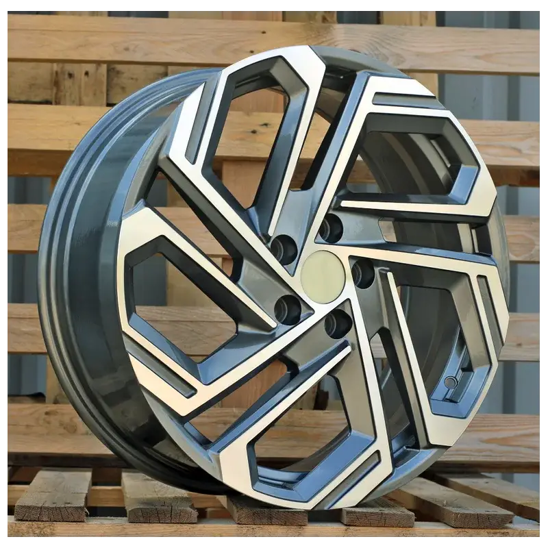 4 jantes 7.5 19 5x114.3 design Hyundai Fluotournage Gris Brillant Certifié