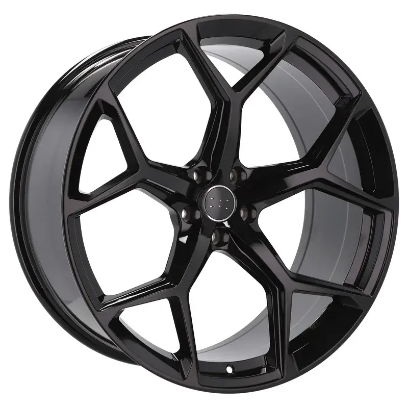 Achat Immédiat 4 jantes 9.0 21 5x112 design Audi Fluotournage Noir Brillant