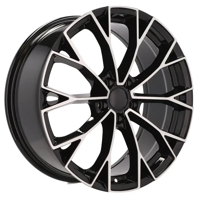 4 jantes 7.5 19 5x112 design Volkswagen Fluotournage Noir Brillant Bon Marché