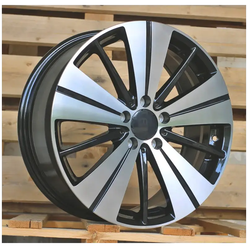 4 jantes 7.5 18 5x112 design Mercedes Fluotournage Noir Brillant Nouveauté