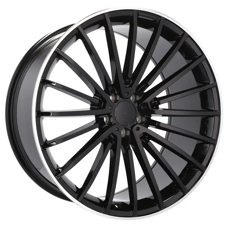 4 jantes 8.5 19 5x112 design Mercedes Fluotournage Noir Brillant Marque