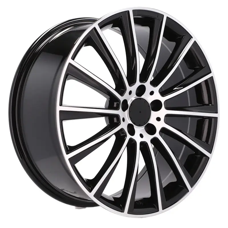4 jantes 8.0 18 5x112 design Mercedes Fluotournage Noir Brillant Marque