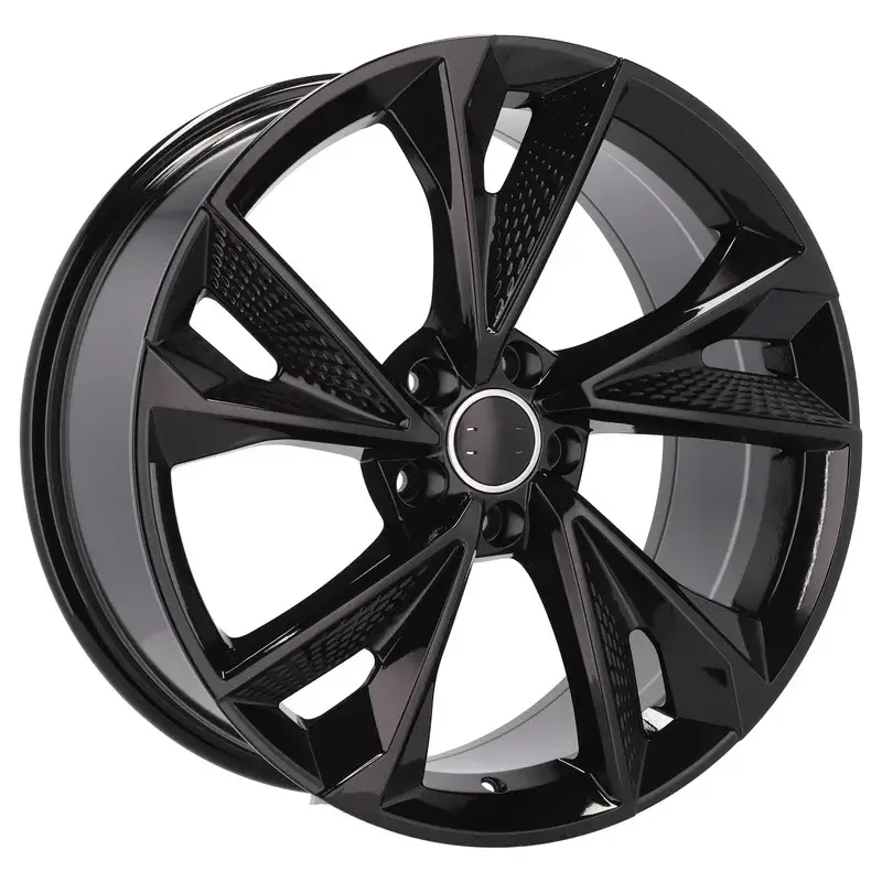 4 jantes 7.5 17 5x112 design Audi Fluotournage Noir Brillant Retour Gratuit