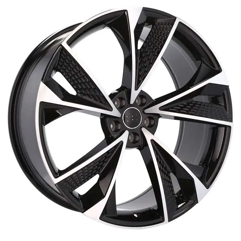 Petit Prix 4 jantes 7.5 17 5x100 design Audi Fluotournage Noir Brillant