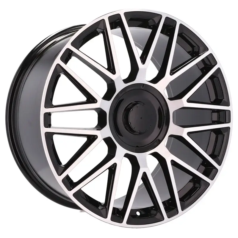 4 jantes 8.5 20 5x112 design Mercedes Fluotournage Noir Brillant Offre Limitée
