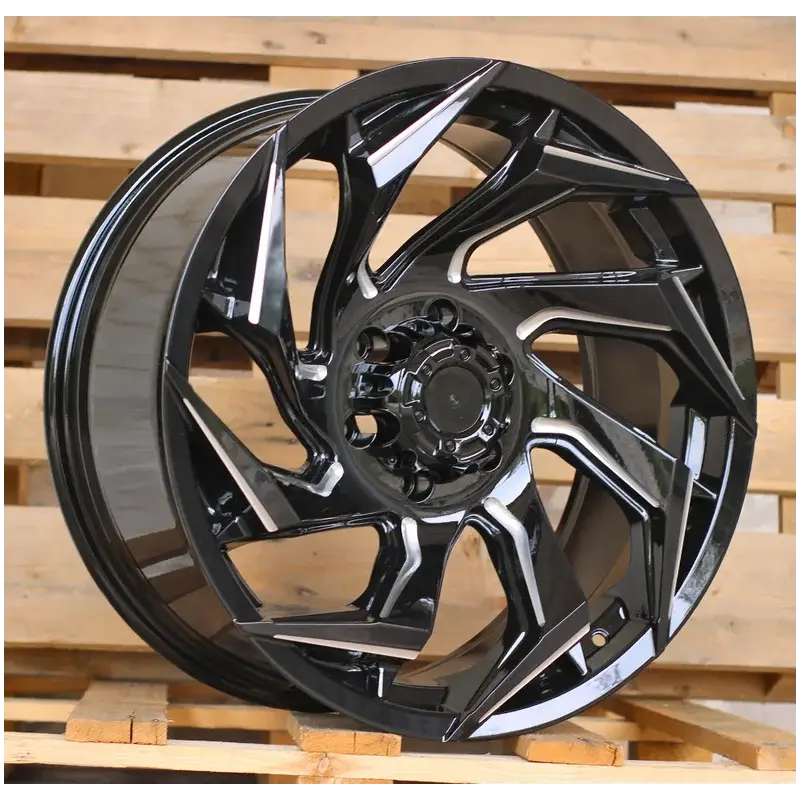 4 jantes 9.0 18 6x139.7Noir Brillant Acheter En Ligne