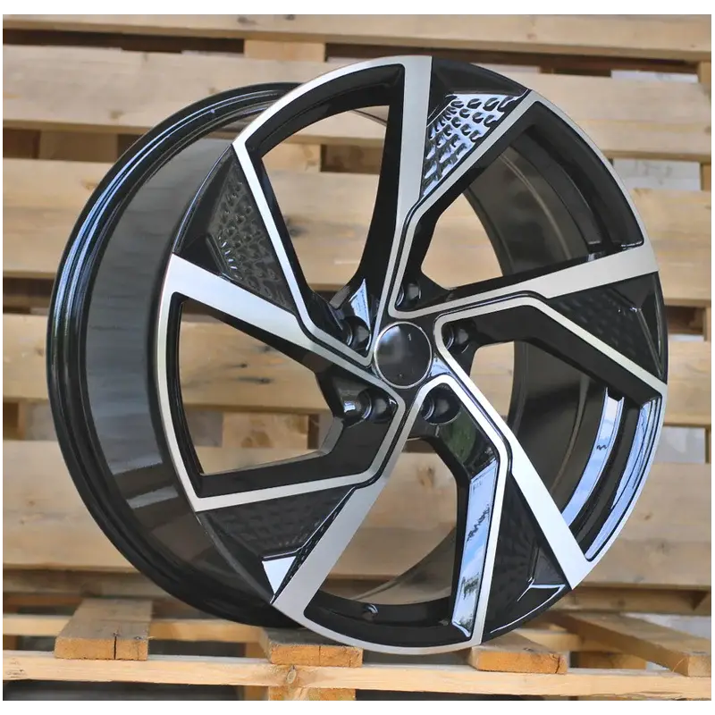 4 jantes 8.5 19 5x112 design Audi Fluotournage Noir Brillant Meilleure Vente