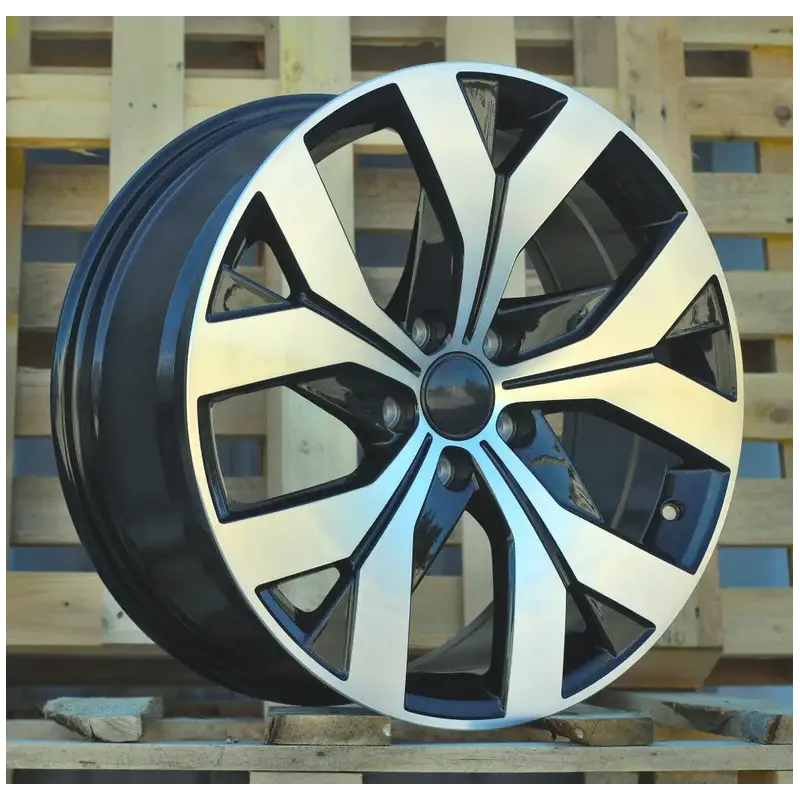 Prix Choc 4 jantes 8.0 18 5x112 design Volkswagen Fluotournage Noir Brillant