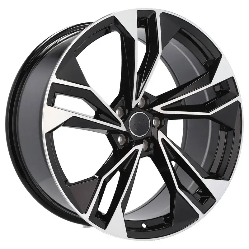 4 jantes 7.5 17 5x112 design Audi Fluotournage Noir Brillant Remise