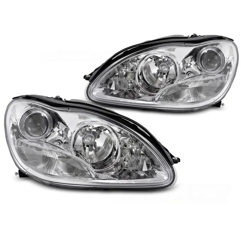 Phare Chrome Avant pour Mercedes W220 S-Class 1998-2002 Affaire À Saisir