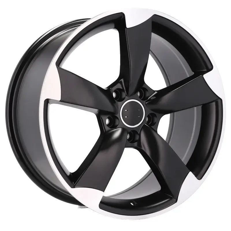 4 jantes 8.0 18 5x112 design Audi Fluotournage Noir Brillant Marque