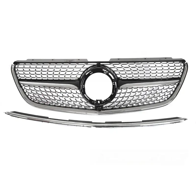 Grille Diamond Black Chrome Avant pour Mercedes Vito W447 19-23 Dernier Modèle