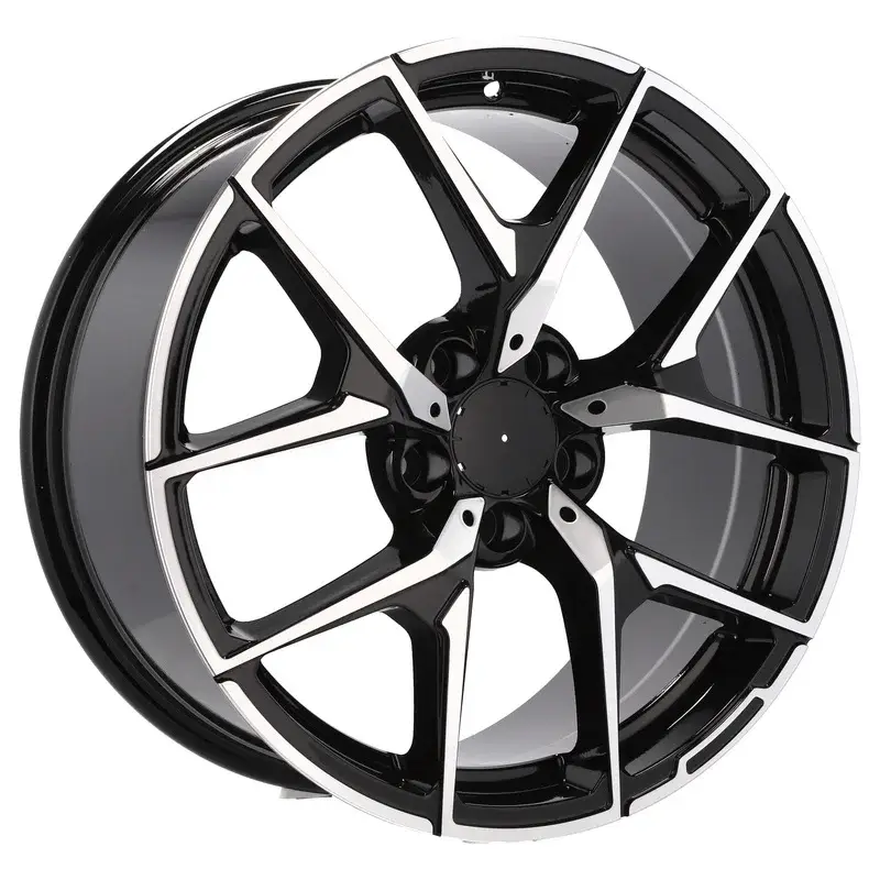 4 jantes 8.0 18 5x112 design Mercedes Fluotournage Noir Brillant Solde