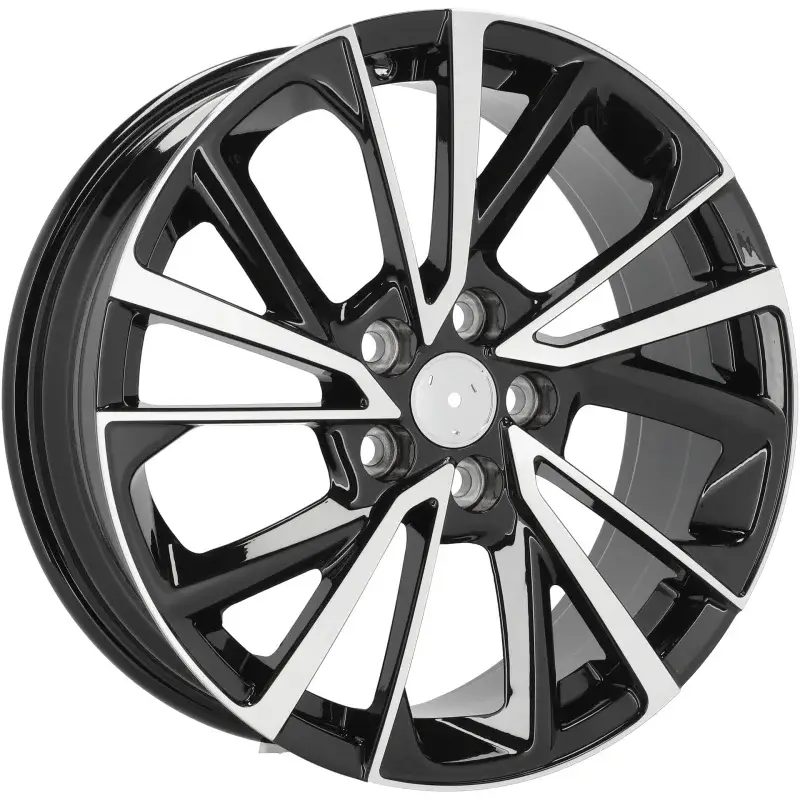 4 jantes 7.0 18 5x114.3 design Toyota Fluotournage Noir Brillant Offre Limitée