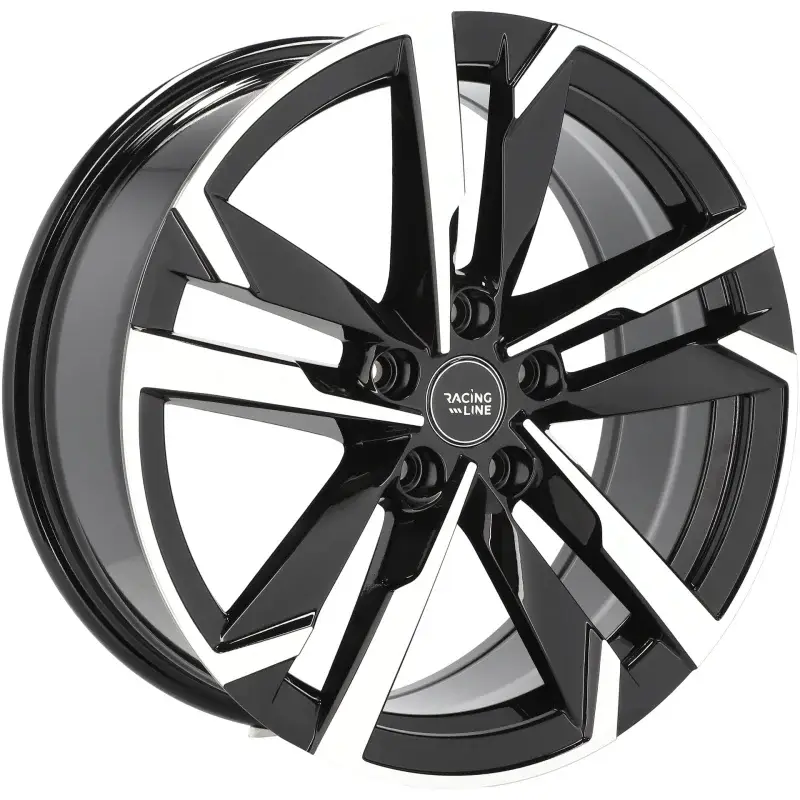 4 jantes 7.5 18 5x112 design Skoda Fluotournage Noir Brillant Livraison Express