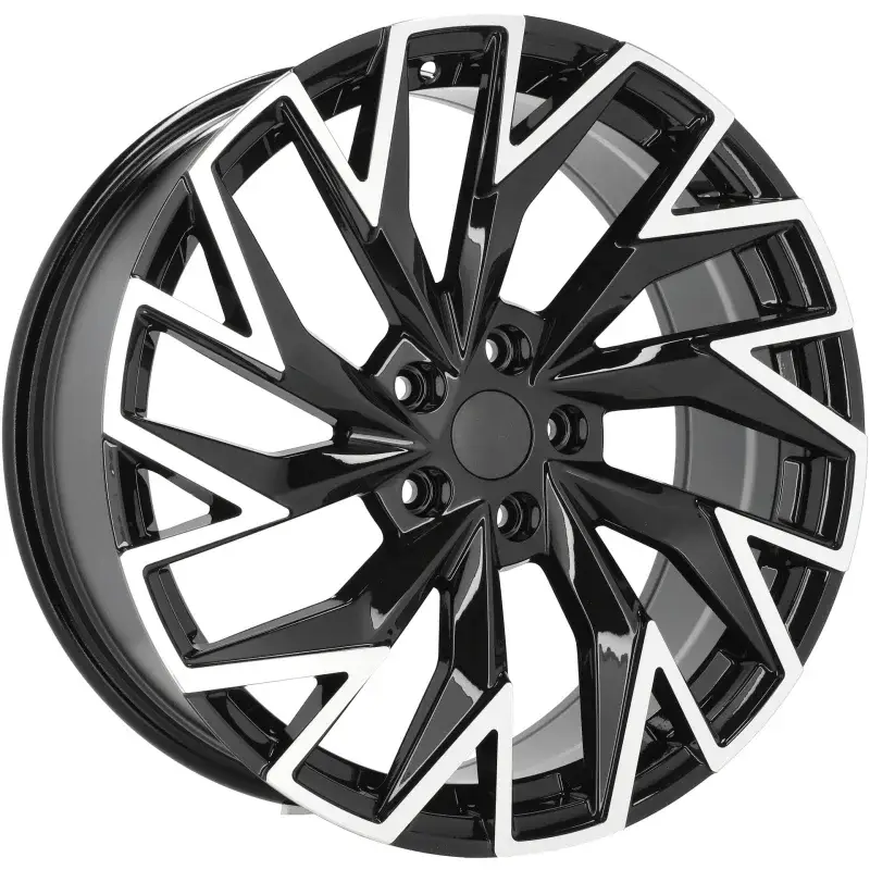 4 jantes 8.0 18 5x112 design Skoda Fluotournage Noir Brillant Offre Spéciale