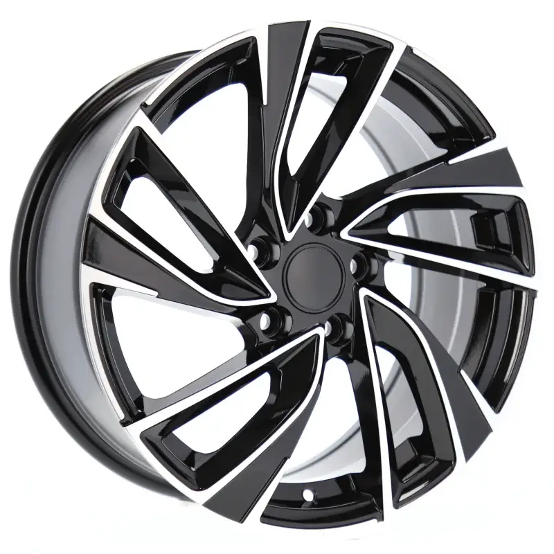 4 jantes 7.0 16 5x112 design Volkswagen Fluotournage Noir Brillant Offre Spéciale