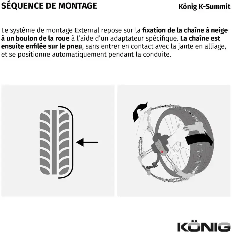 Offre Du Jour Jeu de Chaines Neige Voiture et SUV KONIG K-Summit K34