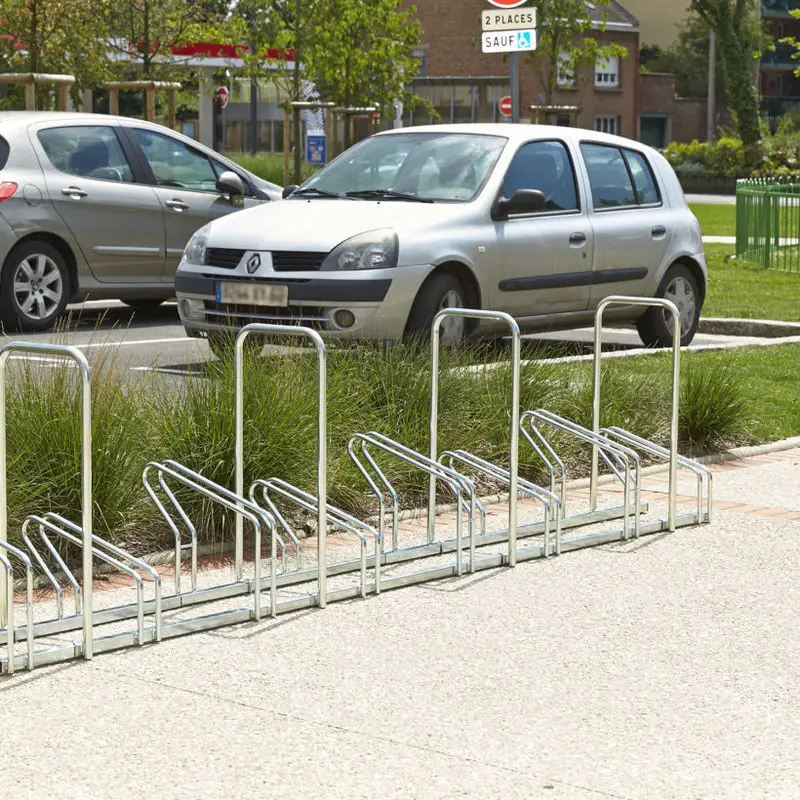 Offre Exclusive Râtelier à vélos 8 Vélos - 2 Niveaux côte à côte avec Arceaux - Mottez M024V8AR