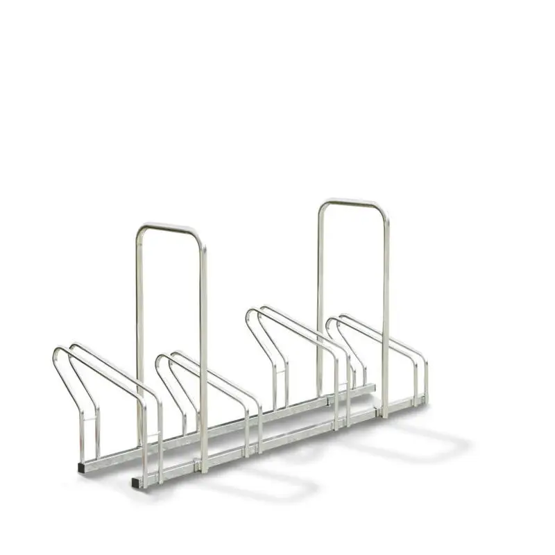 Nouvel Arrivage Râtelier à vélos 4 Vélos - 2 Niveaux côte à côte avec Arceaux - Mottez M024V4AR