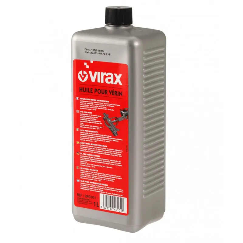 Huile pour vérin hydraulique - bidon 1 l Virax | 240101 Nouvelle Collection