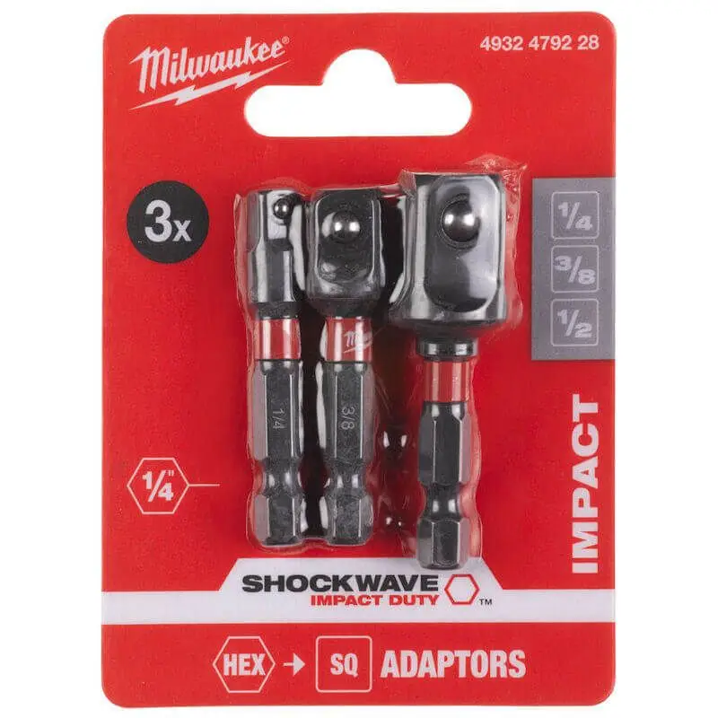 Livraison Express Ensemble d'Adaptateur SHOCKWAVE Impact Duty 3 pièces- Milwaukee | 4932479228