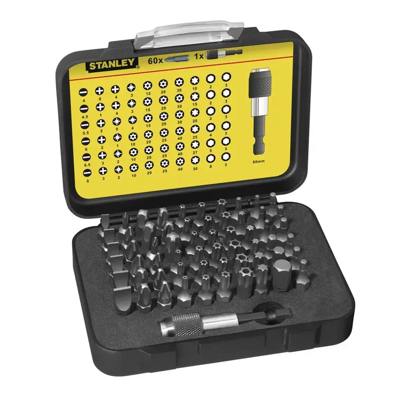 Vente Flash COFFRET D'EMBOUTS DE VISSAGE 1/4" 25MM - JEU DE 61 PIÈCES - GAMME PRO STANLEY 1-13-902